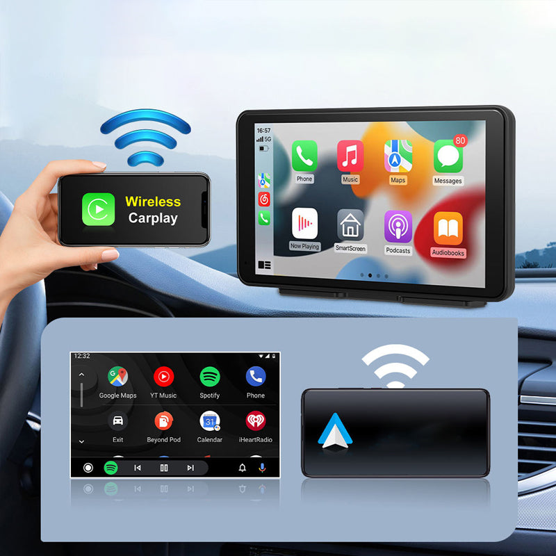 Wireless CarPlay Dual-Channel Dash Cam