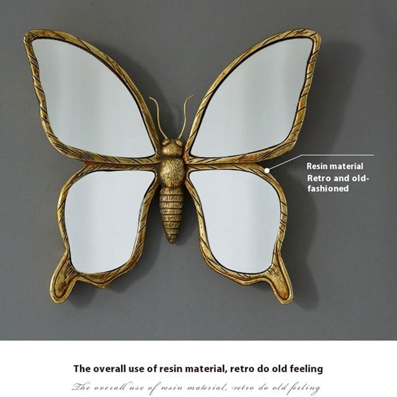 Handcrafted Dragonfly Butterfly Wall Mirror