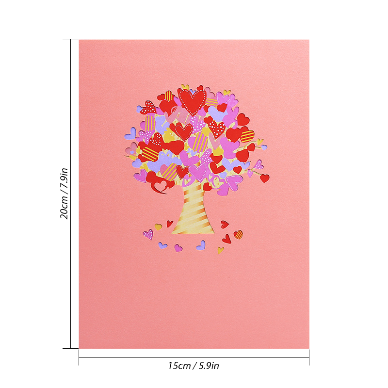 Heart Tree 3D Greeting Card