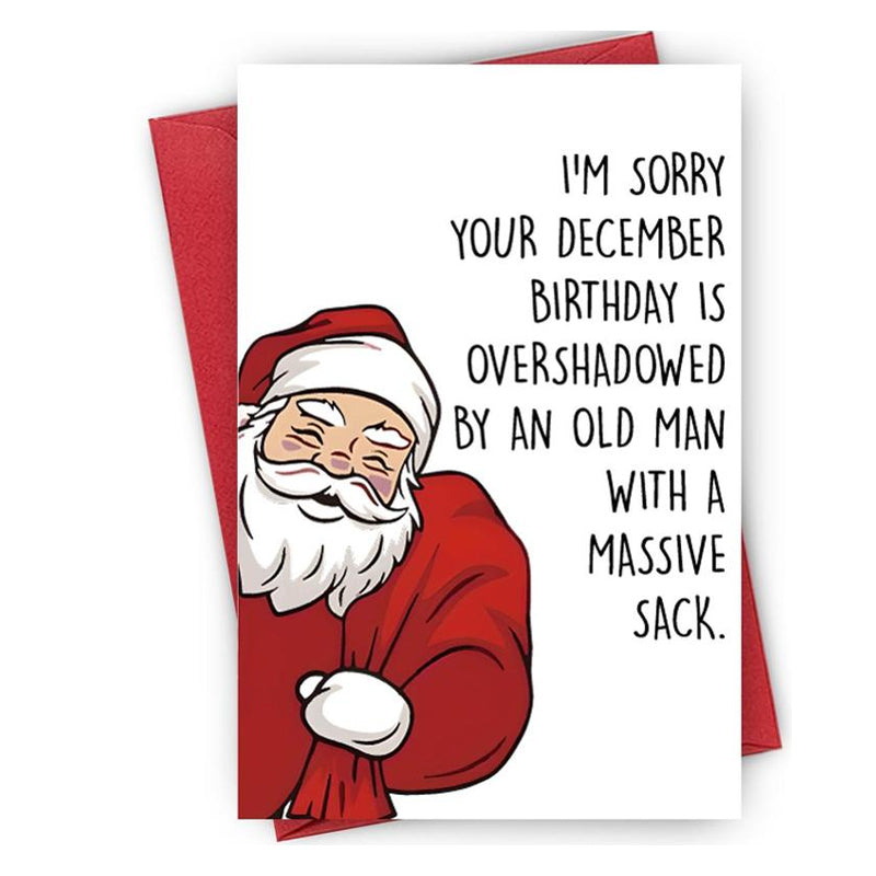 Cartoon Santa Claus Birthday Card