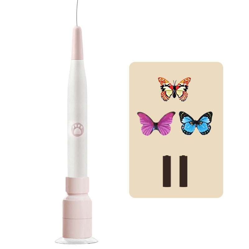 Suction Cup Butterfly Electric Cat Teaser Wand