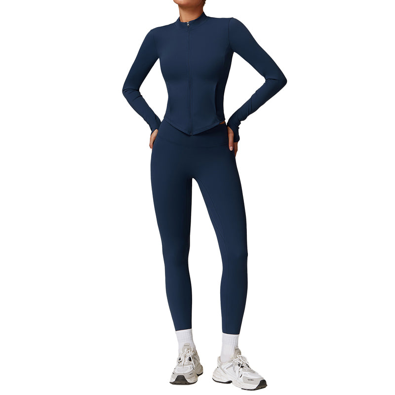 Women's Zip-Up Jacket & High-Waist Leggings Set