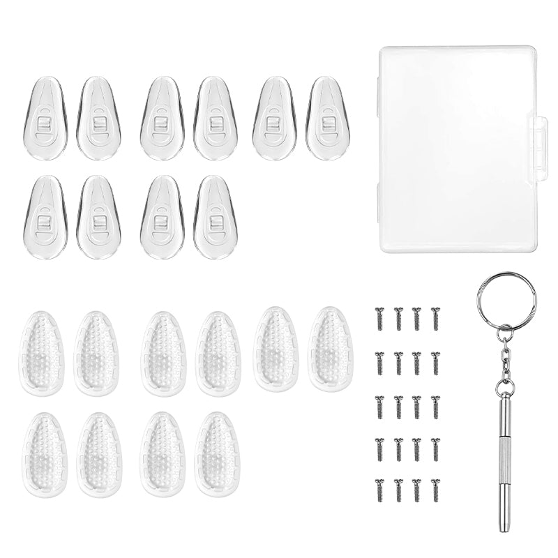Soft Silicone Air Chamber Eyeglasses Nose Pads (10 pairs)