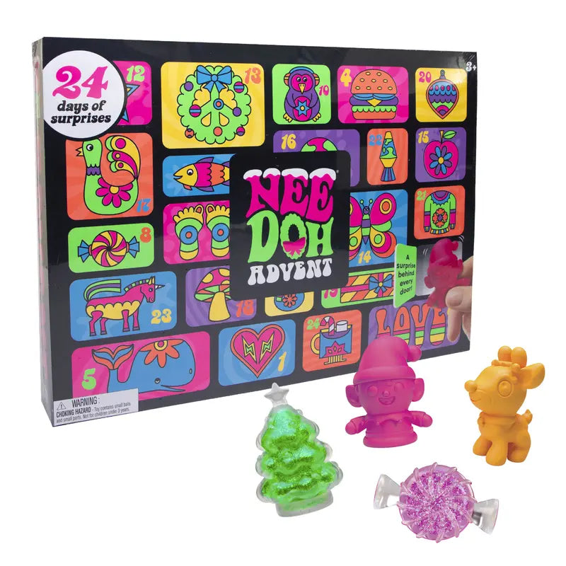 Schylling NeeDoh Advent Calendar - 24 Days of Sensory Surprises - Squishy Toys