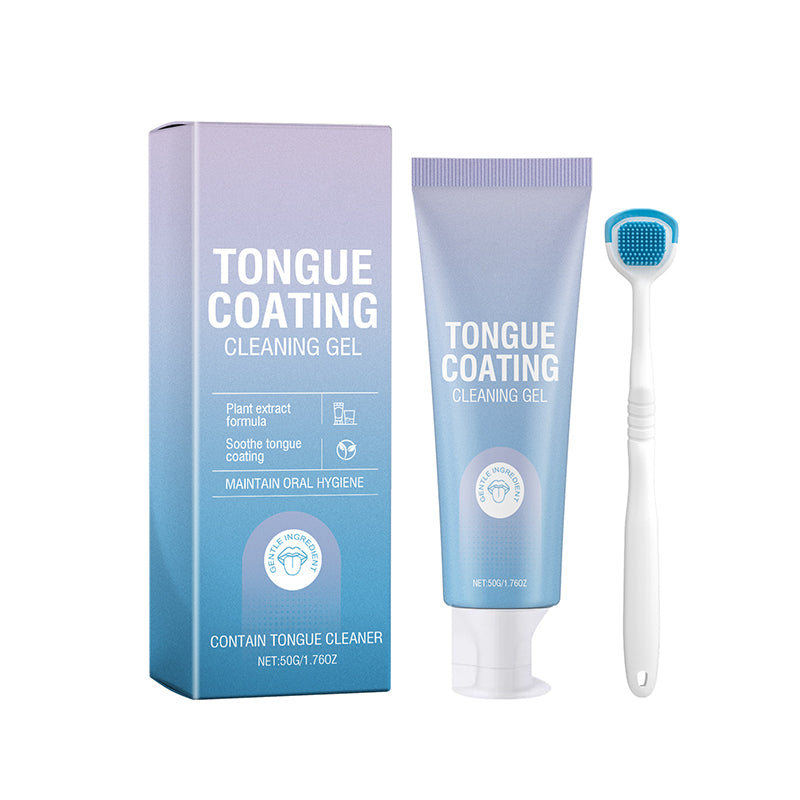 Tongue Cleaning Gel & Brush Bundle for Refreshing Oral Care