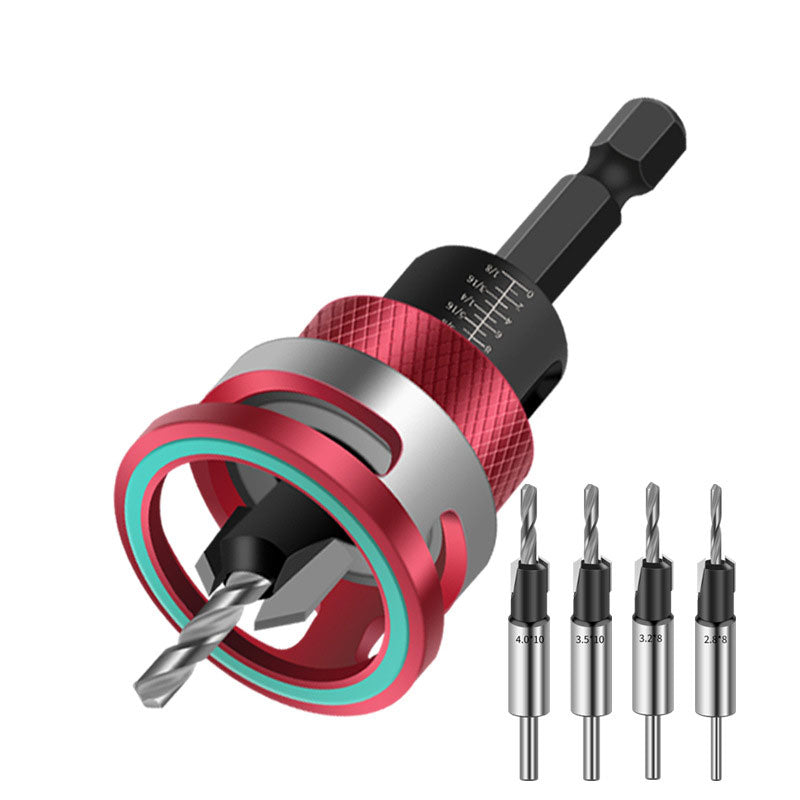 Adjustable Woodworking Countersink Drill Bit Set