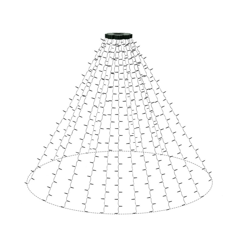 Julgran vattenfall ljus med ring