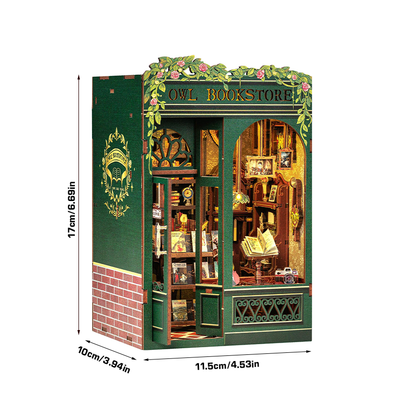 DIY Book Nook Kit - Miniature 3D Wooden Library Model