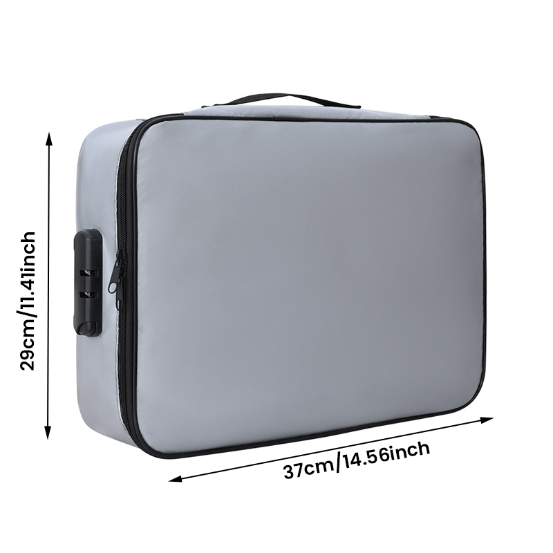 Waterproof And Fireproof Lockable Document Storage Bag