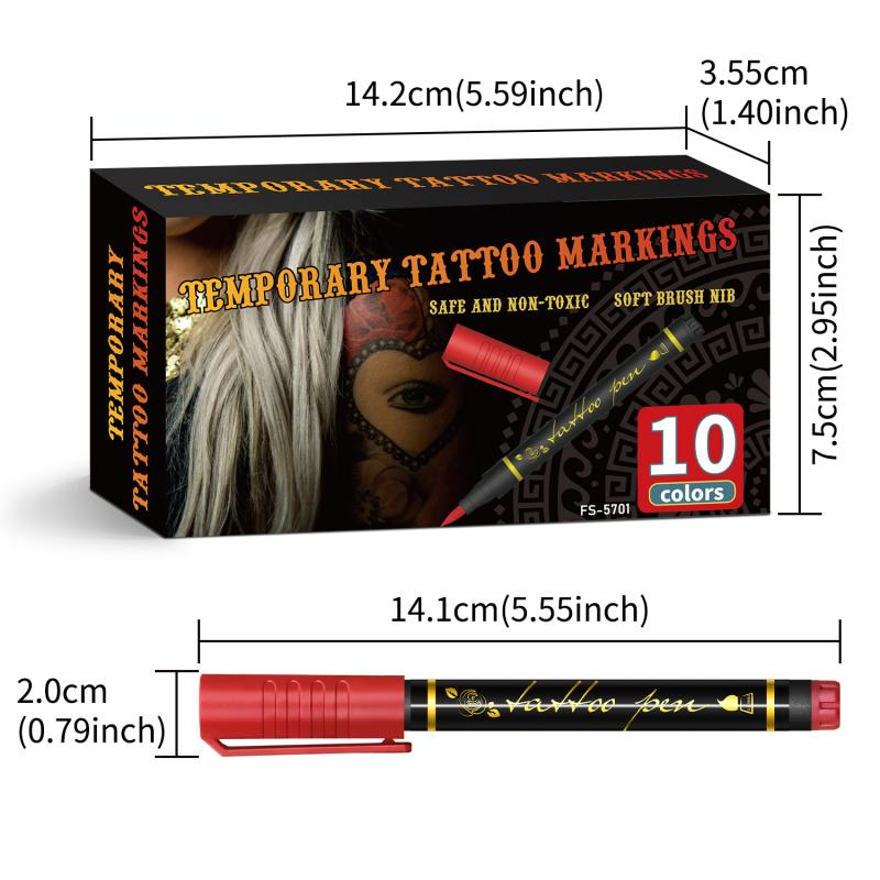 Temporary Tattoo Markers Set