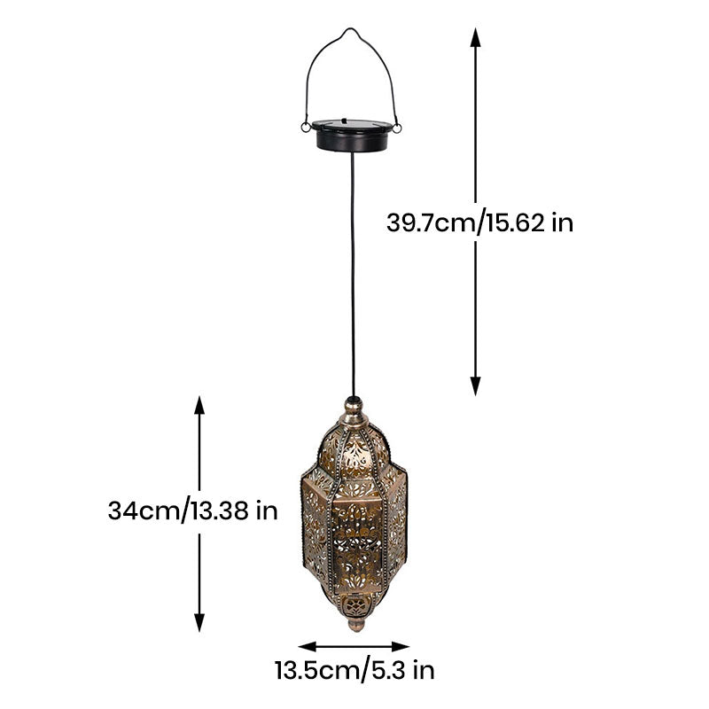 Solar Vintage Garden Decor Waterproof LED Lamp with Unique Design