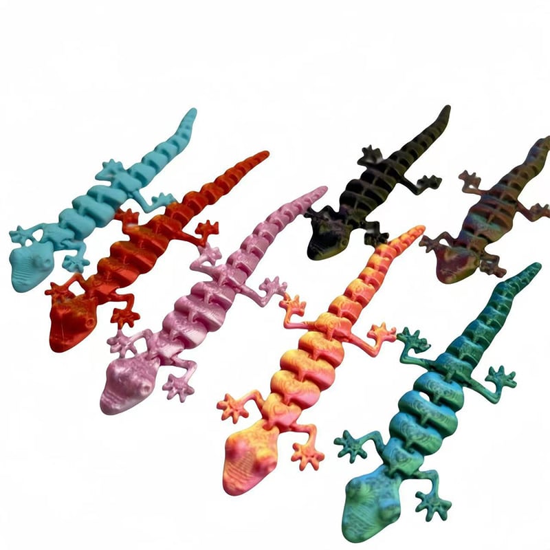 3D Colorful Gecko Decor