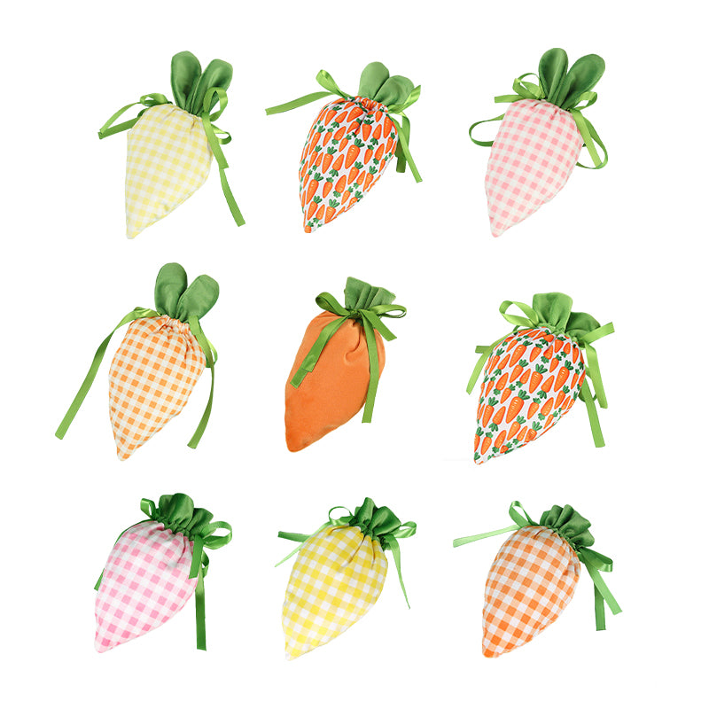 Easter Bunny Carrot Treat Bags – Festive Candy & Gift Party Favor Pouches