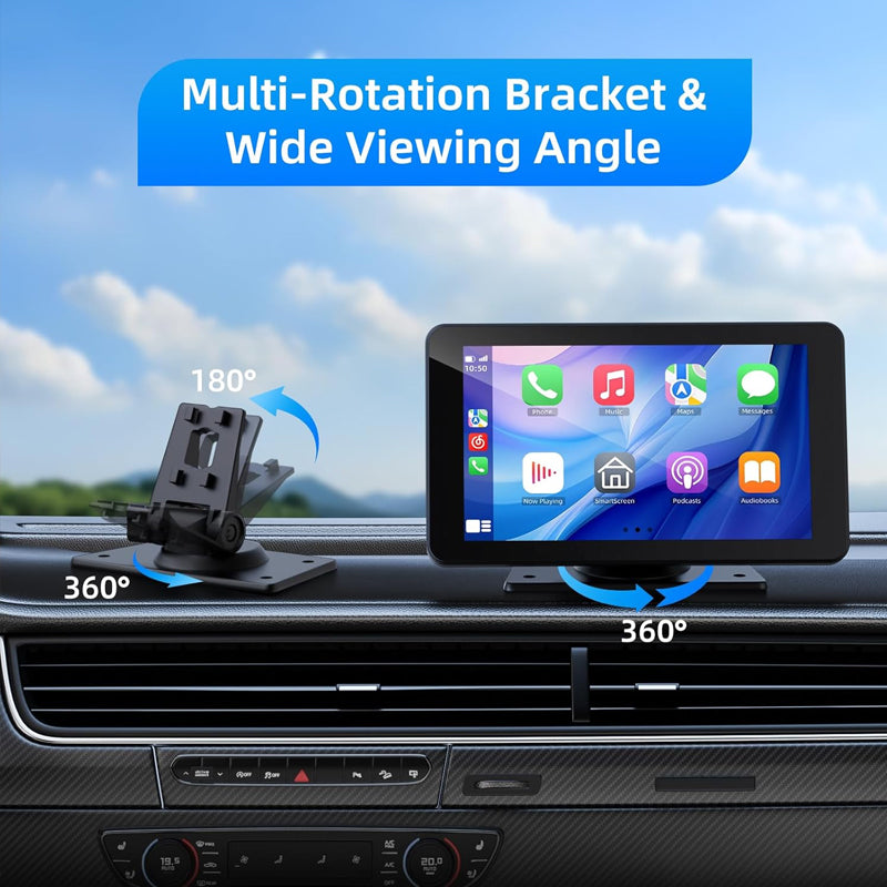 Wireless CarPlay Dual-Channel Dash Cam