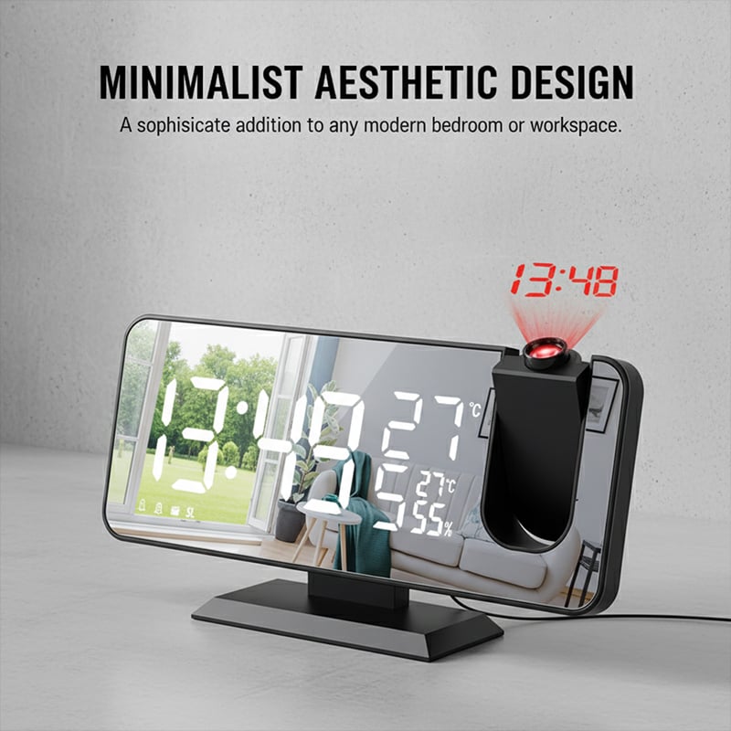 Temperature & Humidity Multifunctional Radio Projection Alarm Clock