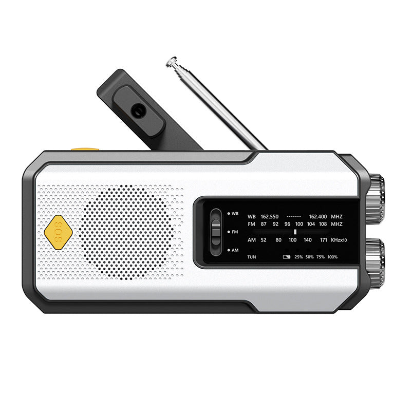 Hand Crank & Solar Emergency Weather Radio with Power Bank & LED