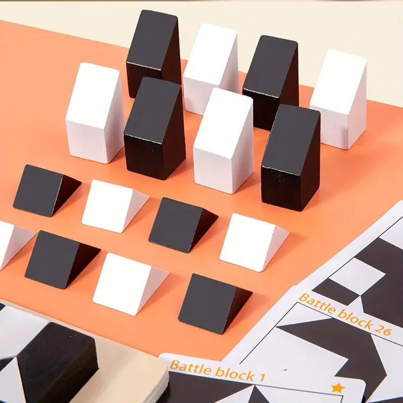 Trä dolda block pussel