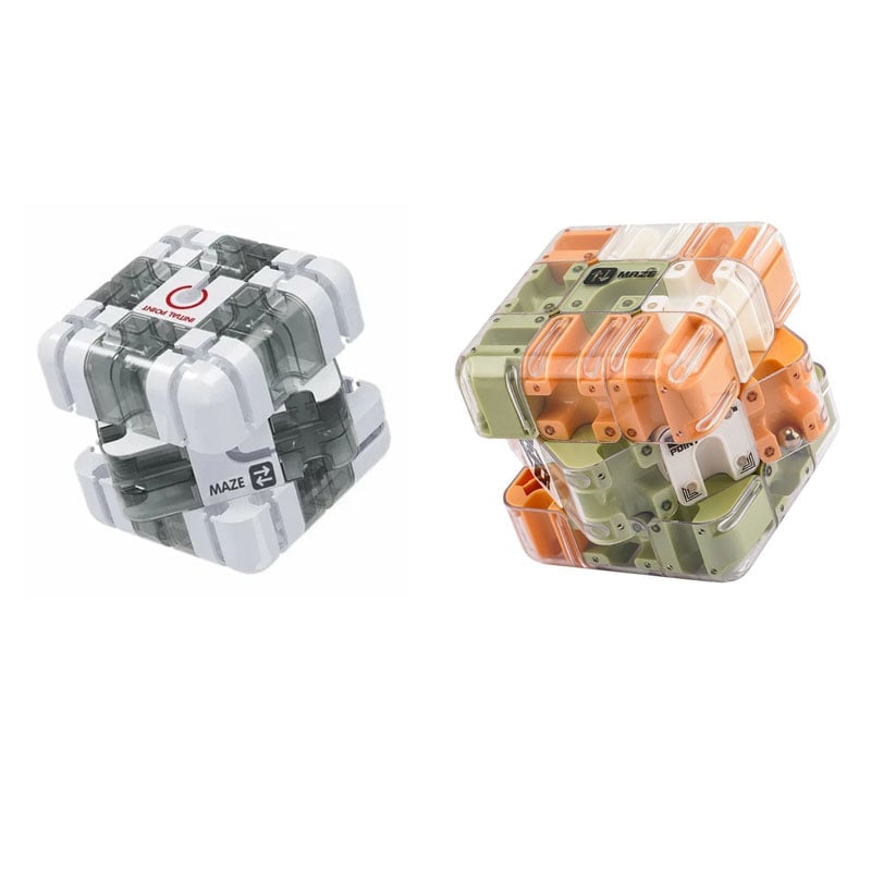 3D Rolling Ball Maze Cube