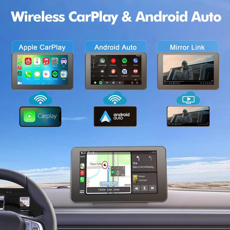 Wireless CarPlay Dual-Channel Dash Cam