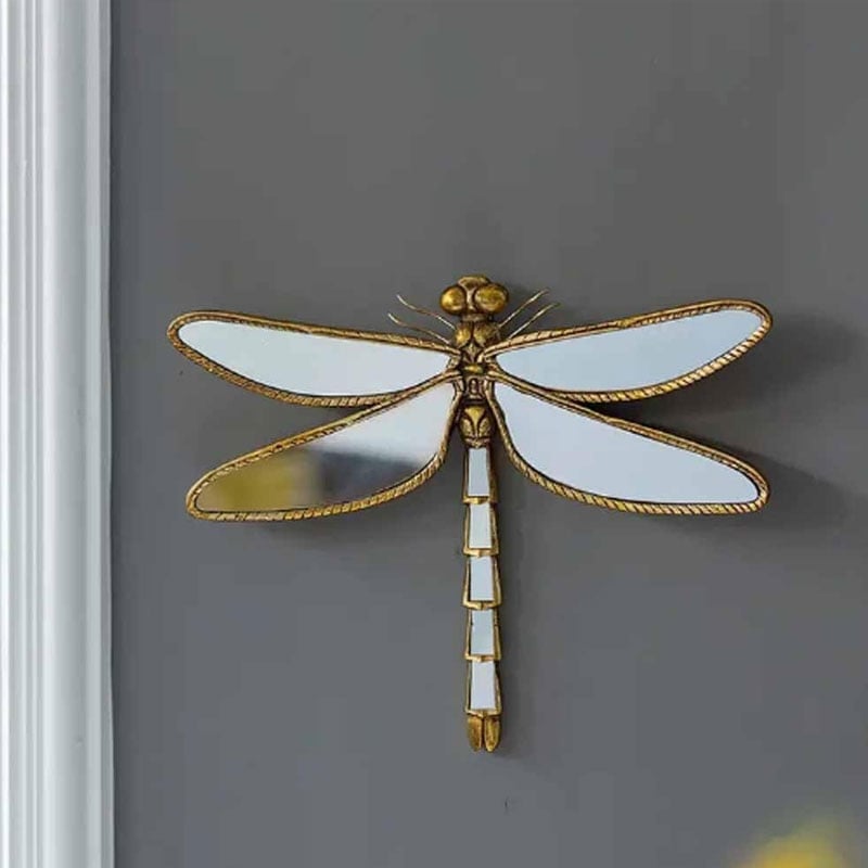Handcrafted Dragonfly Butterfly Wall Mirror
