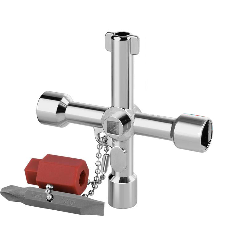 4 Way Sillcock Key with Bit