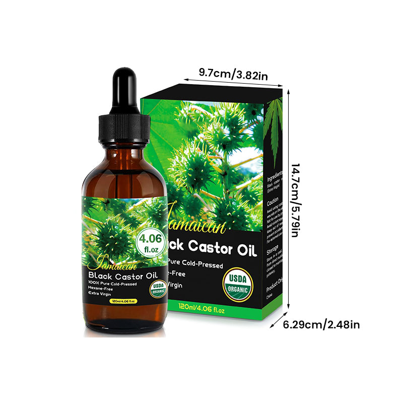 Organic Cold Pressed Black Castor Oil for Hair Growth