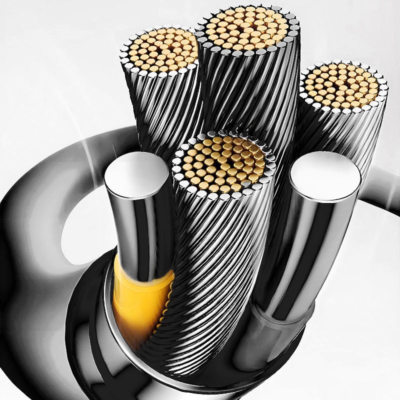 7-Color Breathing Light 240W 4-in-1 USB C Cable