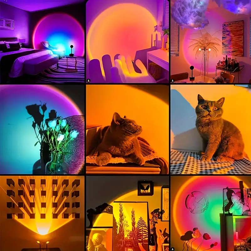 RGB solnedgångsprojektionslampa