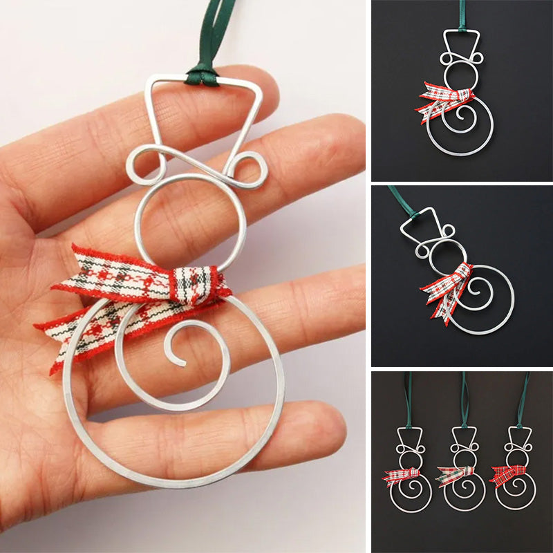 Wire Christmas Snowman Pendant