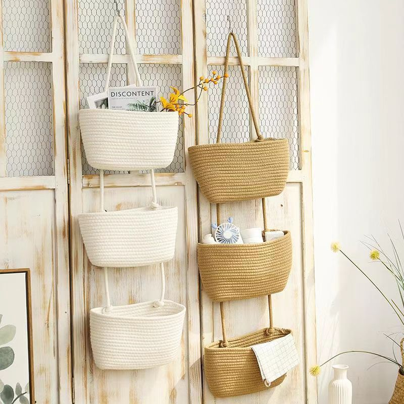 Decorative 3-Tier Hanging Organizer Bag