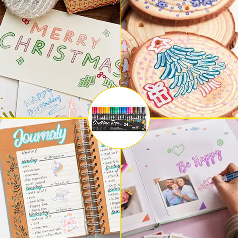 24 Outline Shimmer Markers