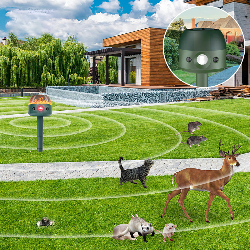 Ultrasonic Solar Animal Repeller