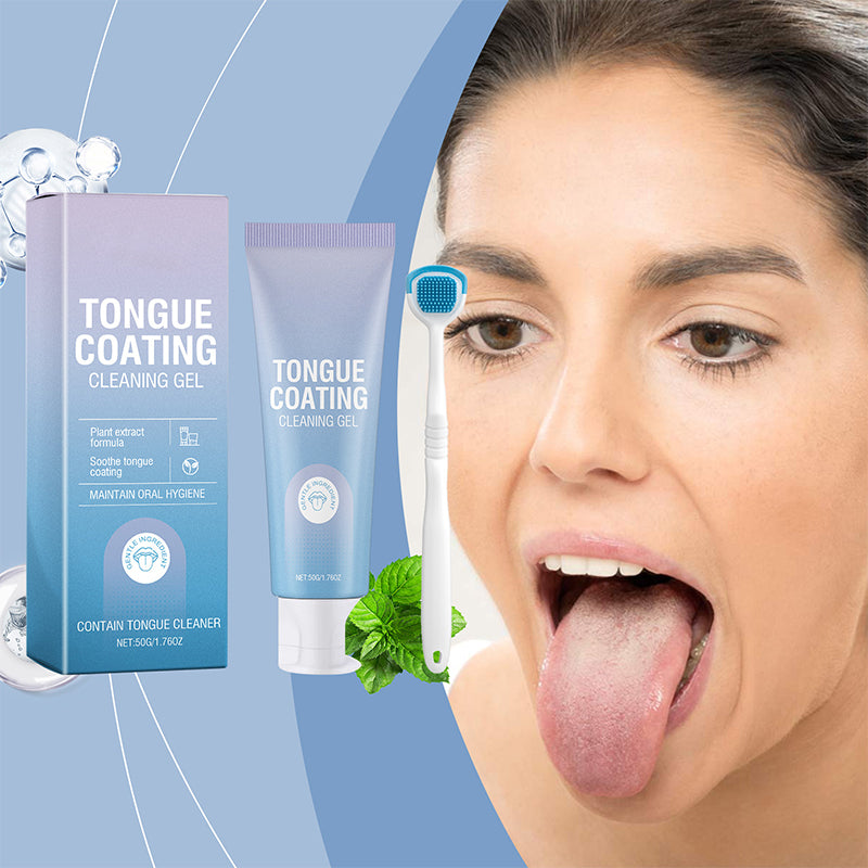 Tongue Cleaning Gel & Brush Bundle for Refreshing Oral Care