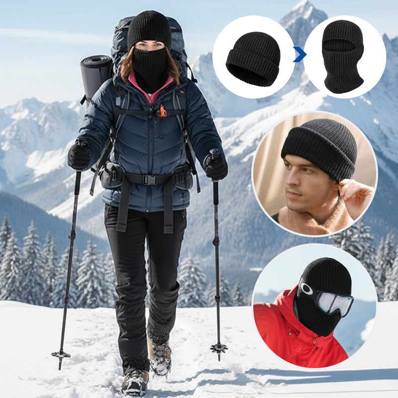 2-in-1 Cold Weather Balaclava & Beanie Hat for Men