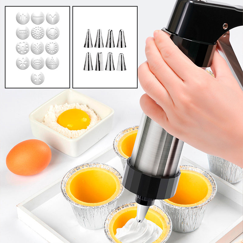 Stainless Steel Cookie Press & Biscuit Maker Set