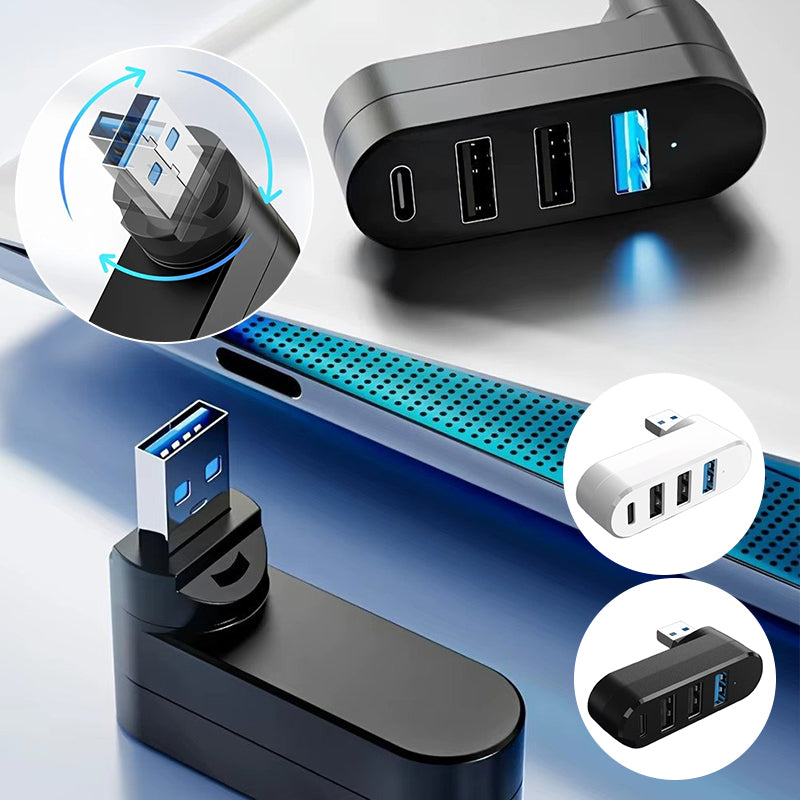 Multifunctional Mini Rotatable 3-port USB Port