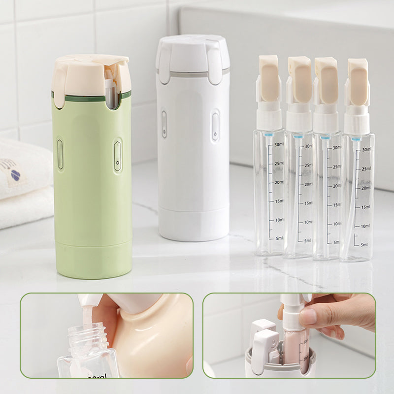 4-in-1 Leakproof Rotatable Travel Dispenser Set