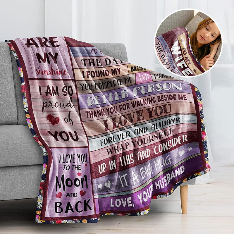 To My Wife Blanket – Romantic Gift from Husband