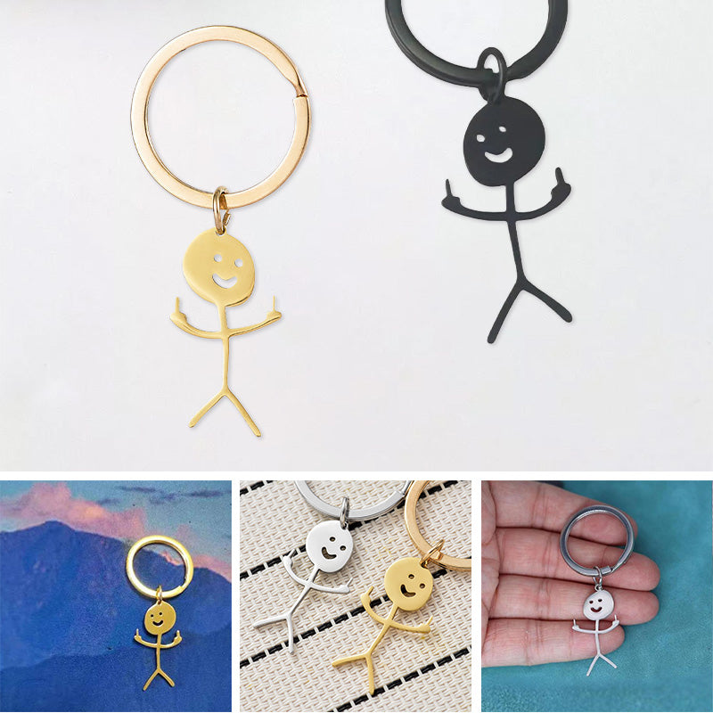 Nyckelring med rolig doodle