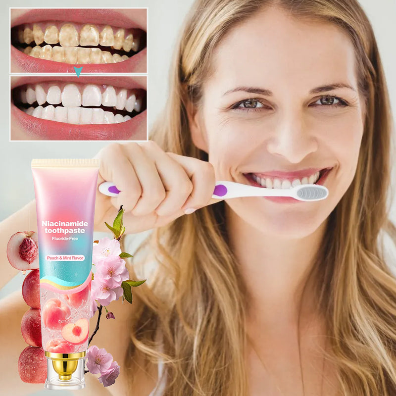 Peach Flavor Niacinamide Whitening Toothpaste