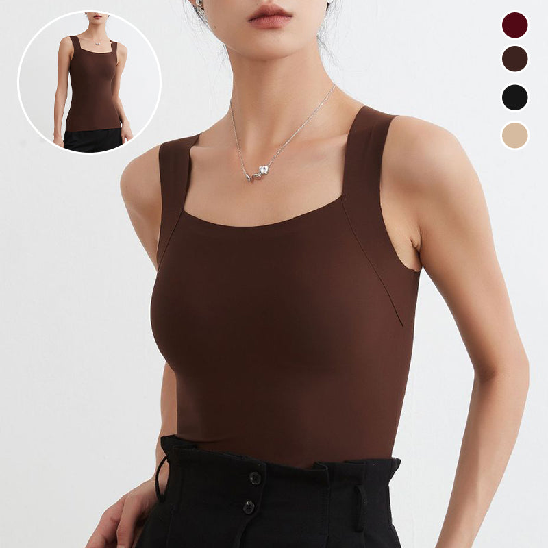 U Neck Shapewear Built-in Bra Tank