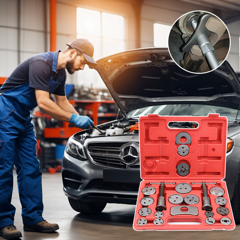 22-piece disc brake cylinder tool set
