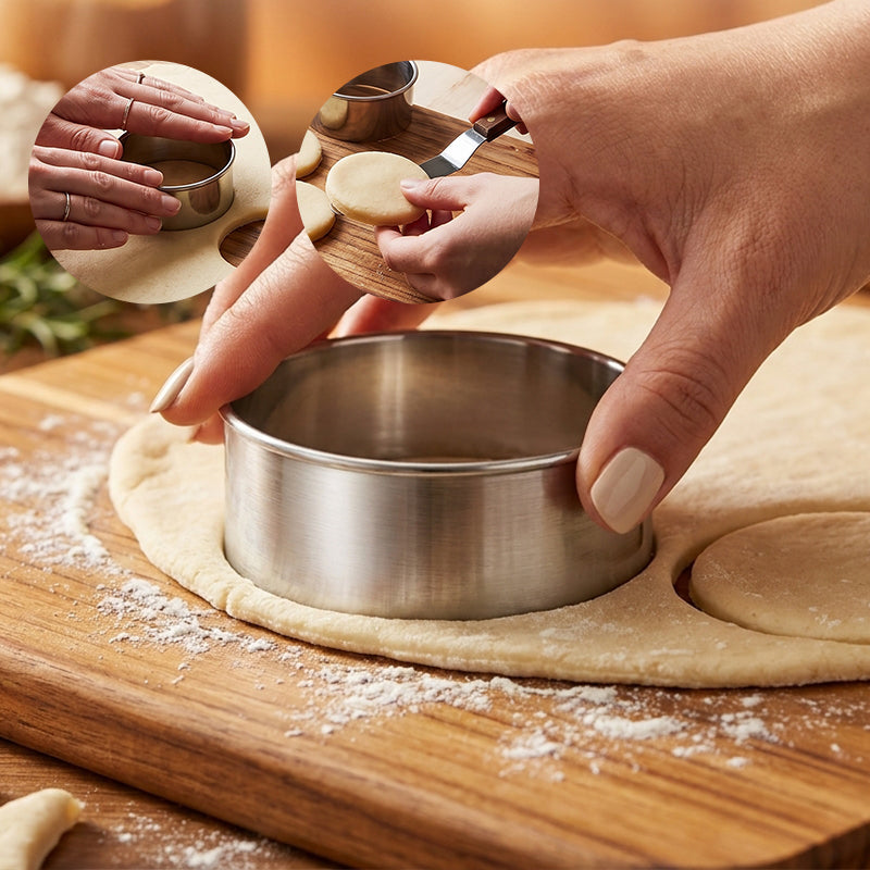 Premium 430 Stainless Steel Round Pastry Cutters