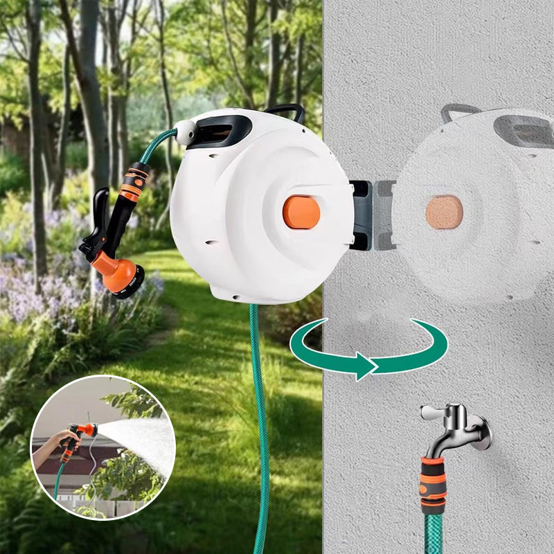 Garden Water Hose Reel with Nozzle
