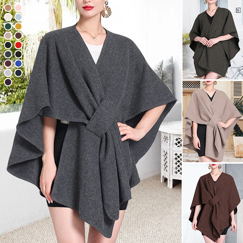 Women's Solid Color Cape Shawl