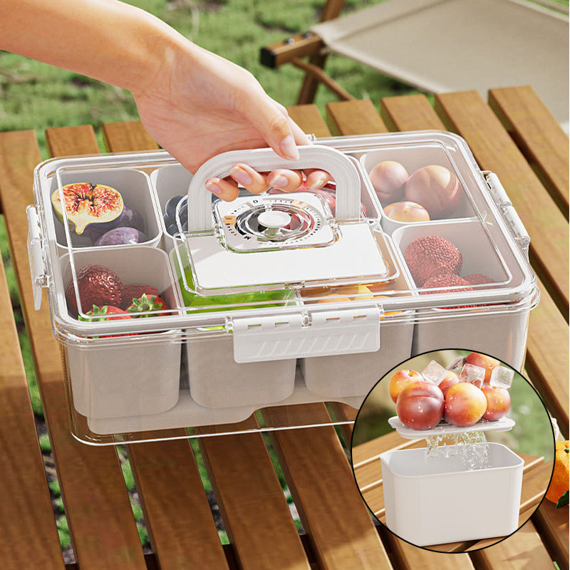 Fresh-Lock Multi-Compartment Prep & Drain Organizer