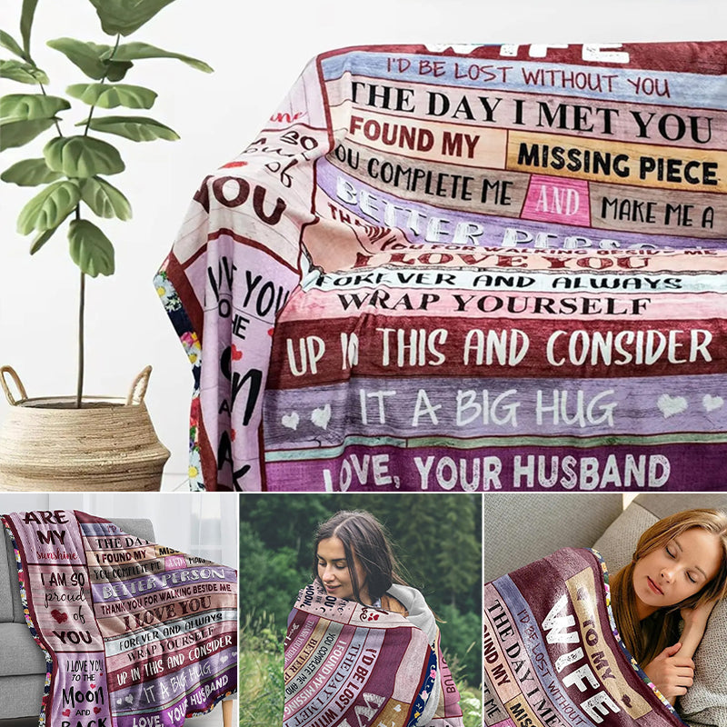 To My Wife Blanket – Romantic Gift from Husband