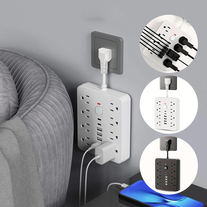 14-in-1 Multifunctional Power Strip with USB & USB-C Ports