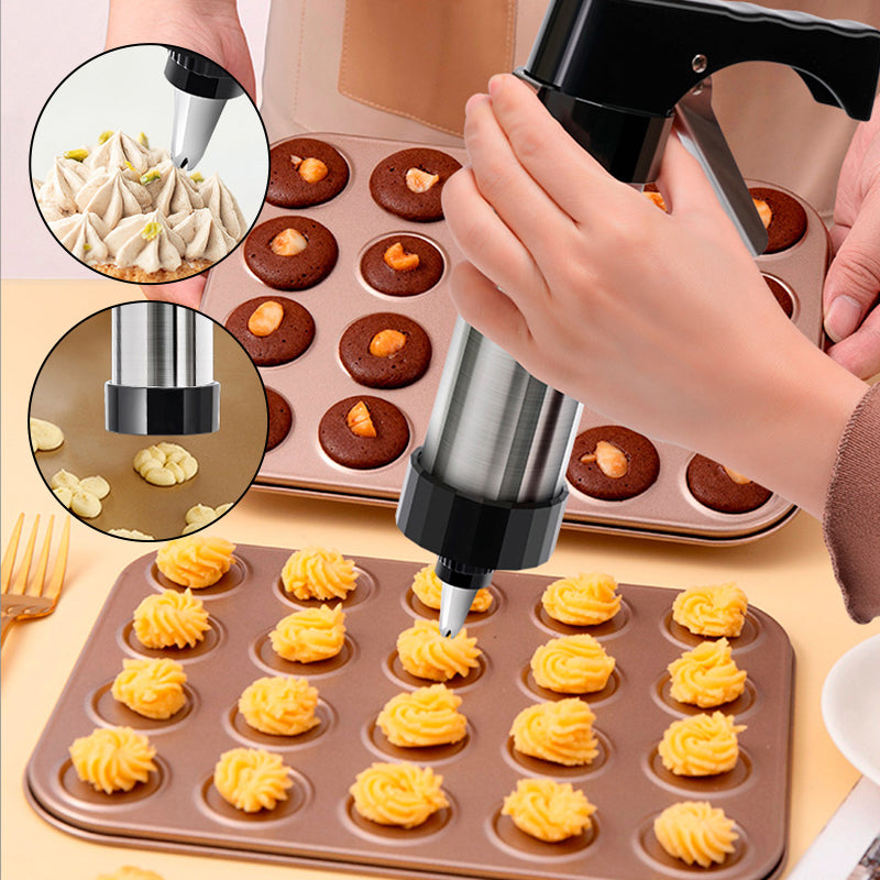 Stainless Steel Cookie Press & Biscuit Maker Set