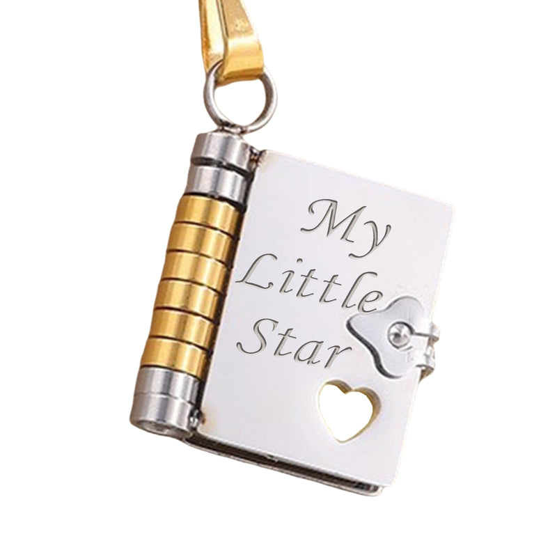 English/Spanish - My Little Star Book Necklace for Daughter